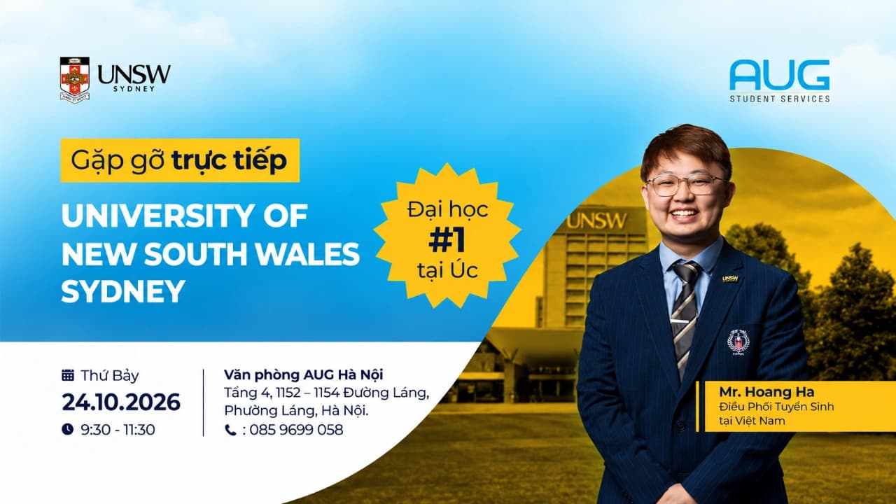 [AUG Hà Nội] Gặp gỡ Đại học New South Wales Sydney (UNSW) – Đại học số 1 tại Úc